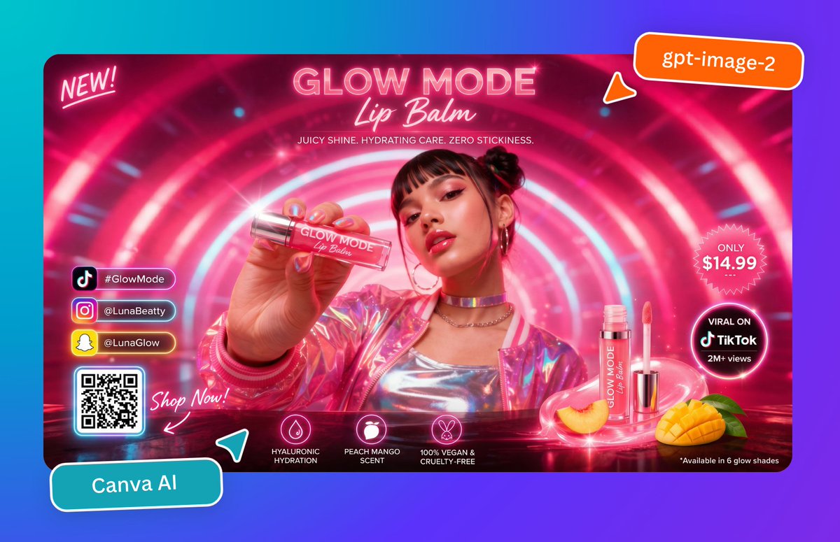 Neon Lip Balm Launch Ad