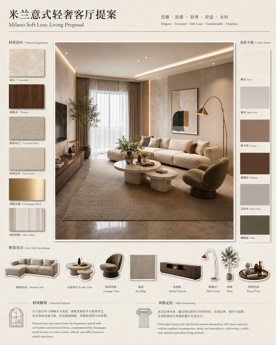 Milano Soft Luxe Living Board