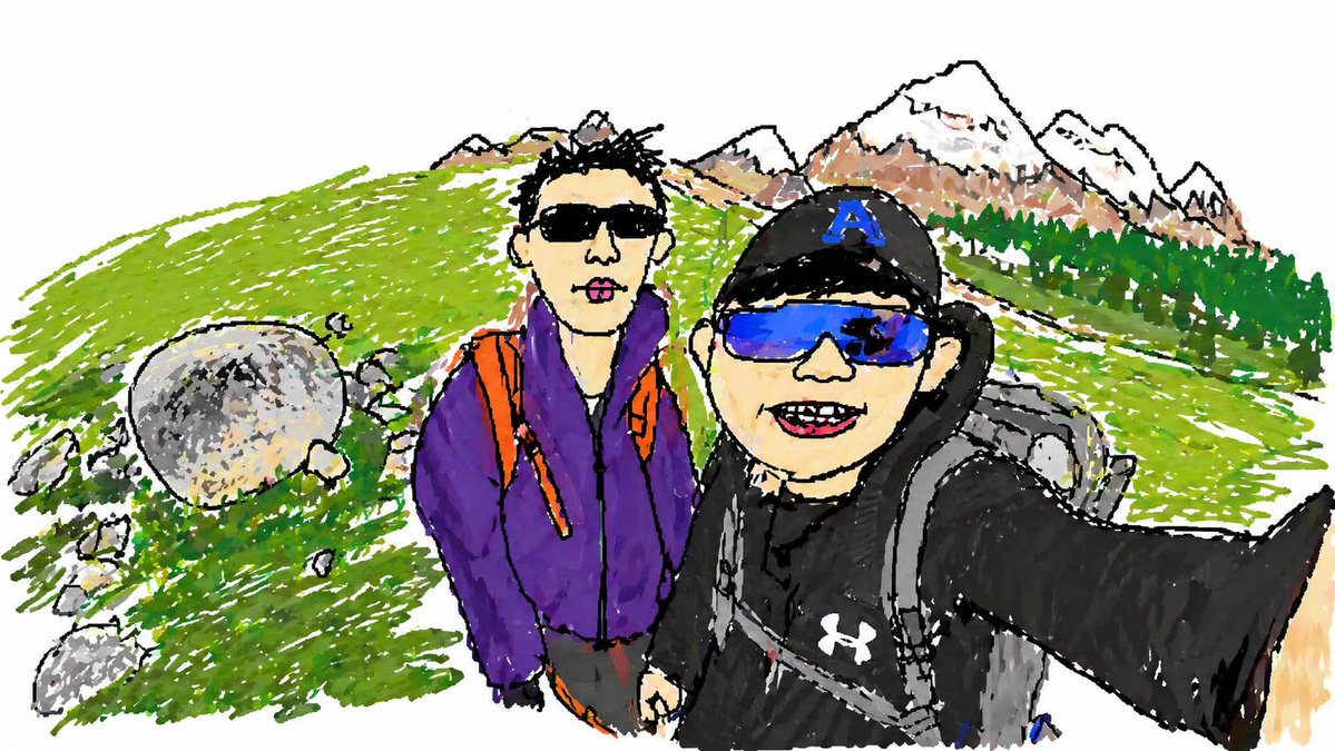 Hiking Photo to Marker Sketch example