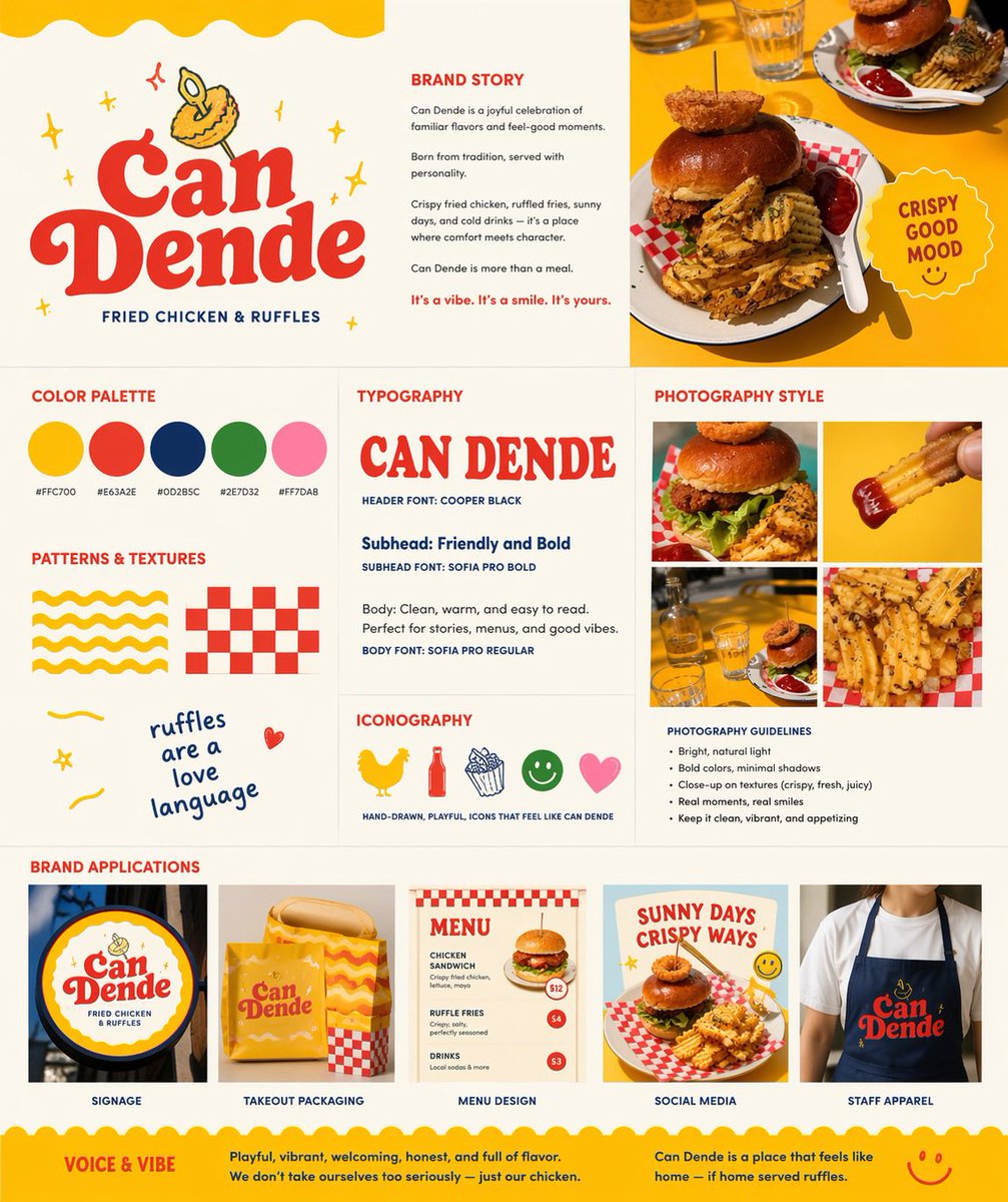 Retro Fast-Food Brand Board example