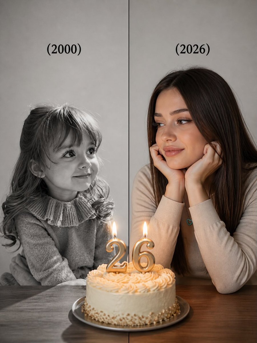 Split-Time Birthday Portrait