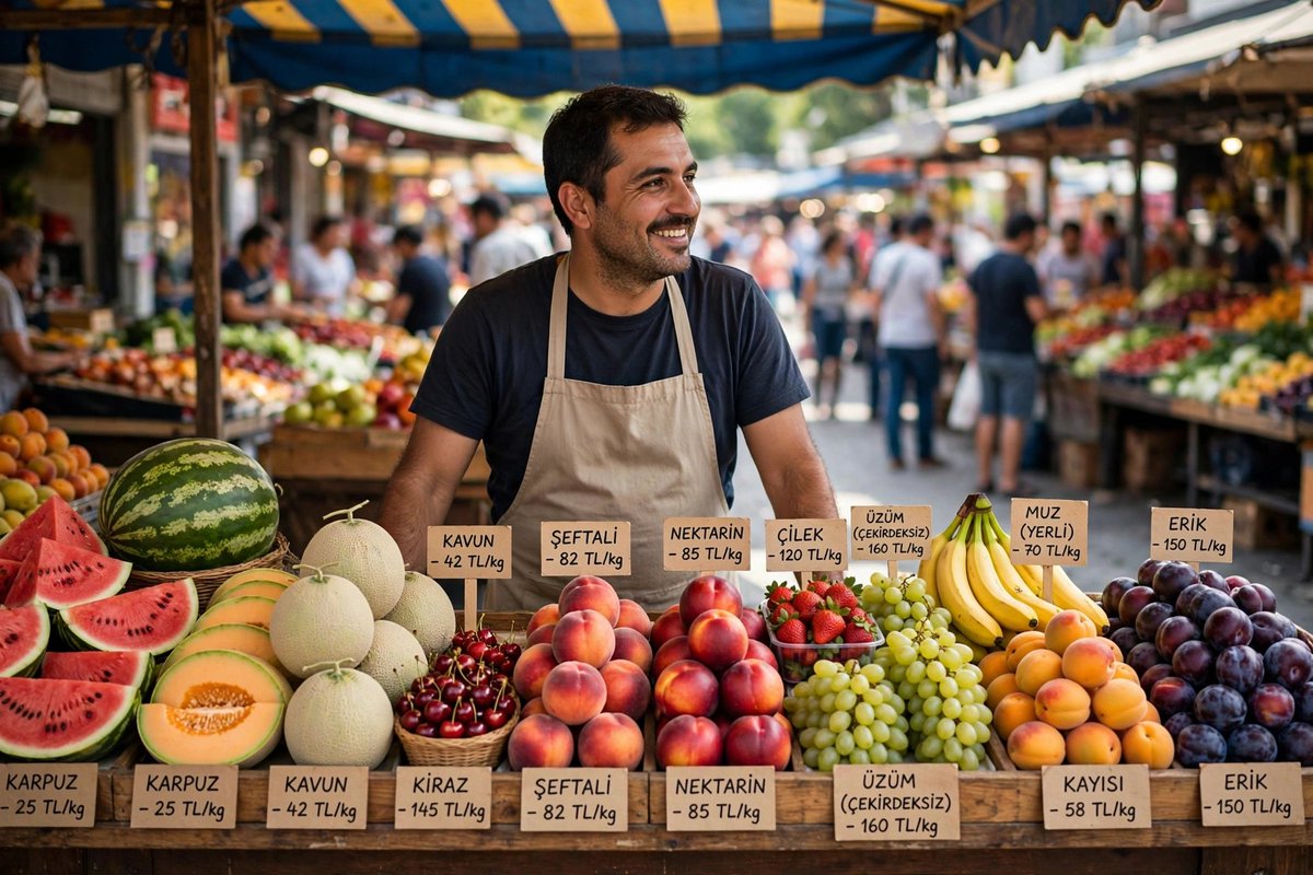 Turkish Market Grocer Realistic Photo