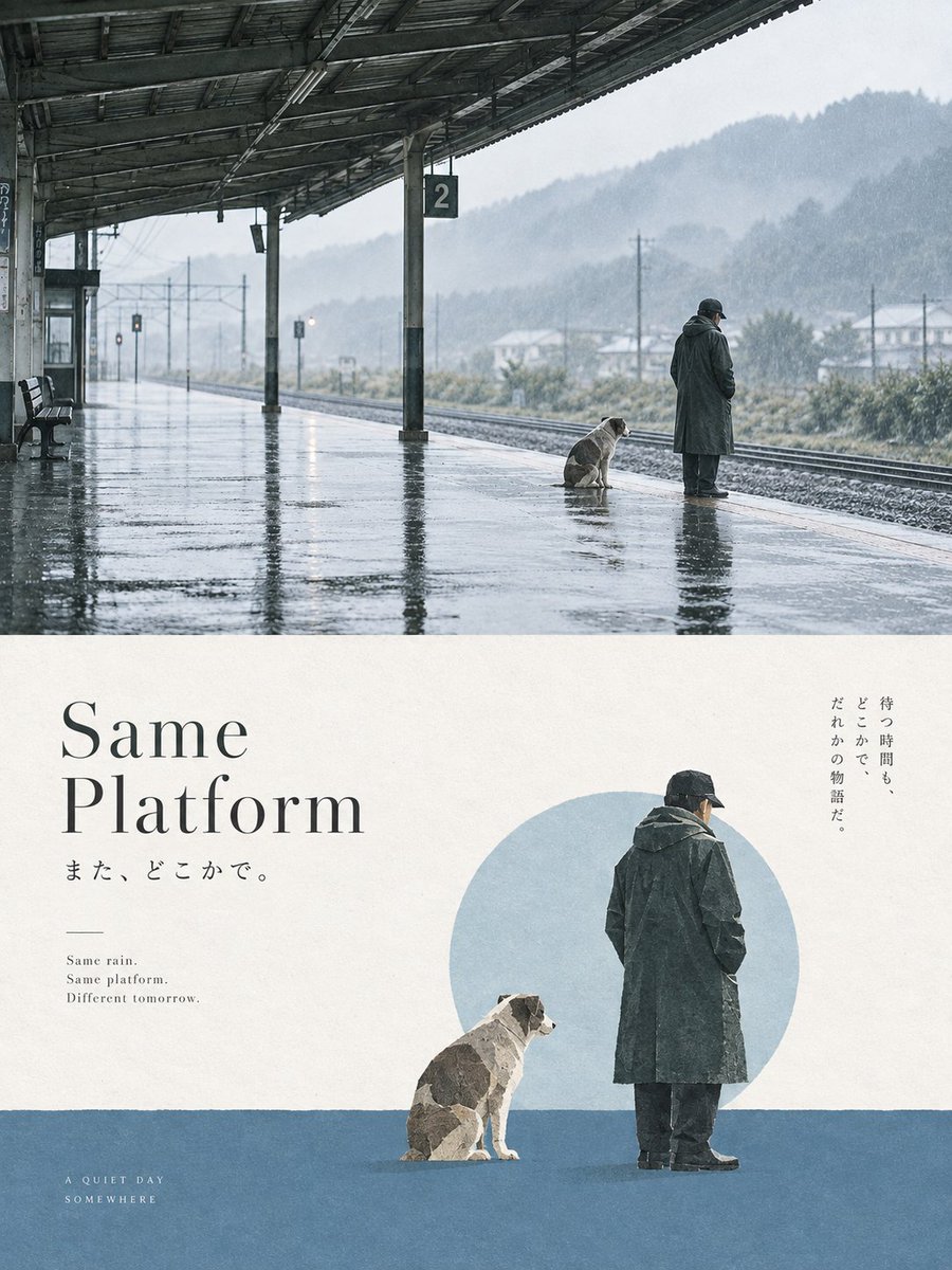 Same Platform Rainy Poster example