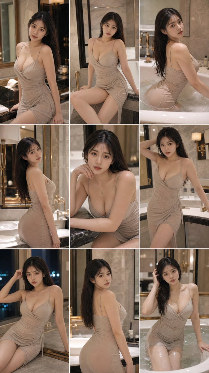Elegant Bathroom Portrait Grid example
