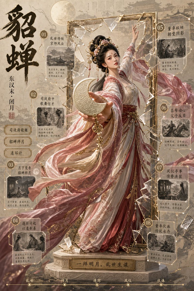 Diaochan 3D Break-Frame Archive Poster example