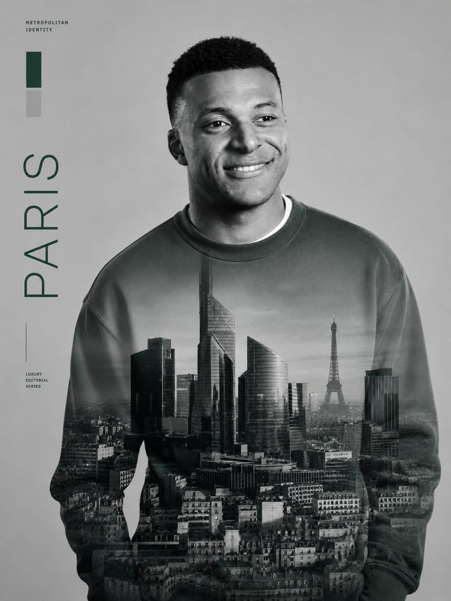 Paris Double Exposure Editorial Portrait example