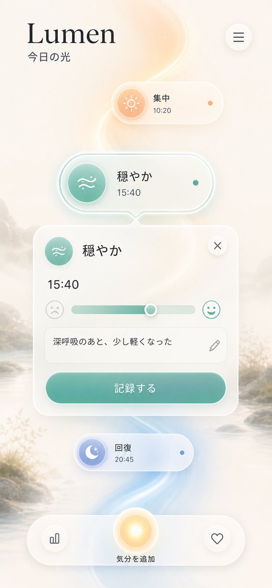 Lumen iOS Wellness App Mockup
