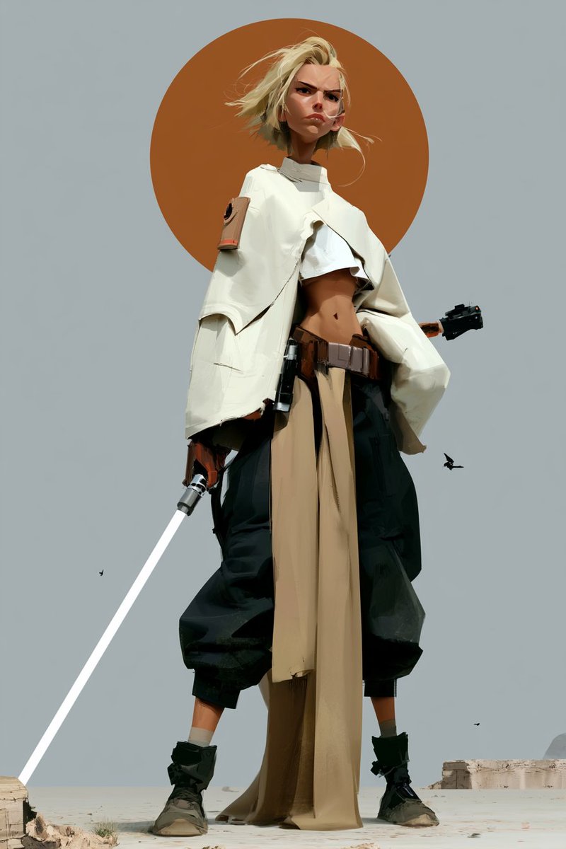 Futuristic Female Jedi Desert Portrait