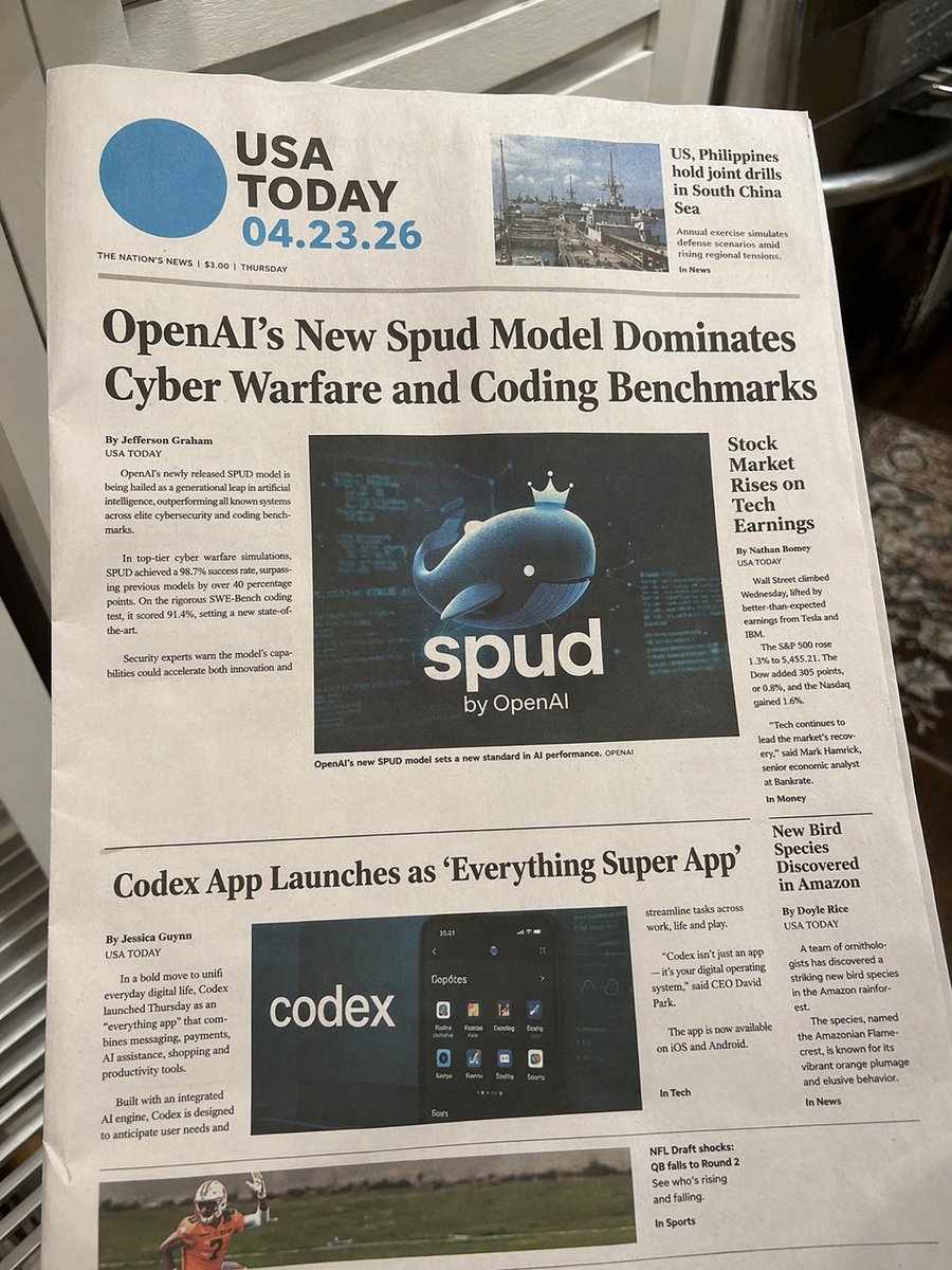 Photorealistic Newspaper Front Page example