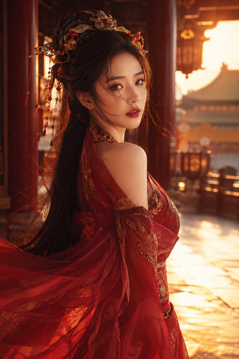 Cinematic Hanfu Fashion Editorial Portrait