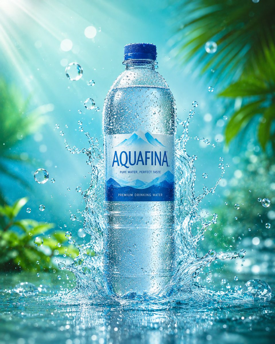 Luxury Water Bottle Product Photography example