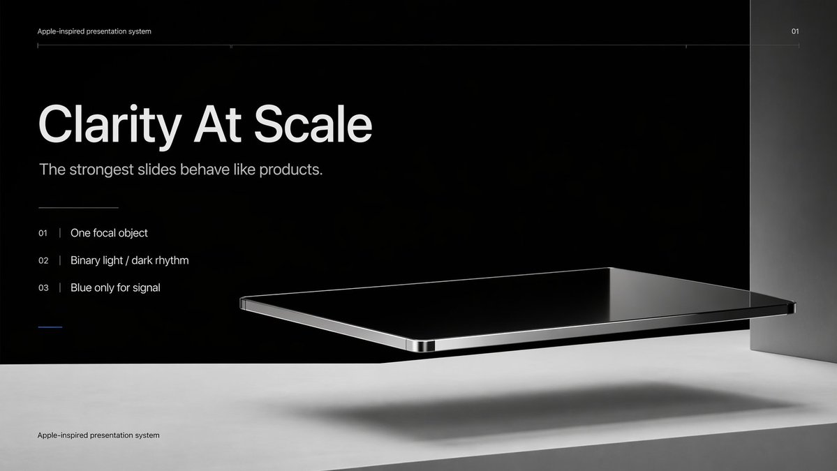 Apple-Style Minimal Presentation Cover example