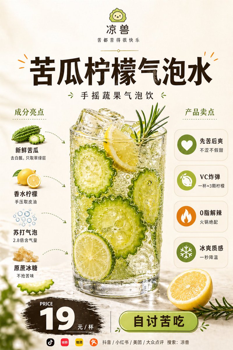 Bitter Melon Lemon Soda Poster example