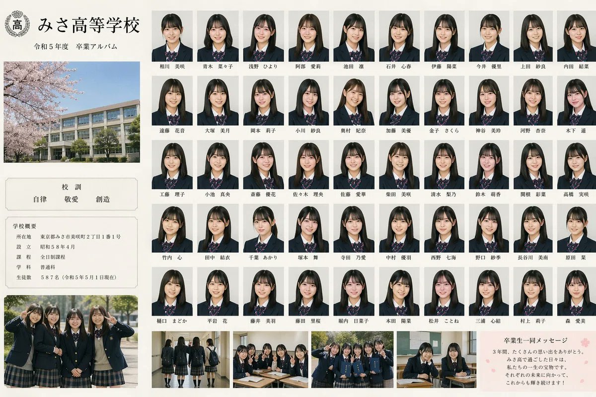 Fictional High School Yearbook Portrait