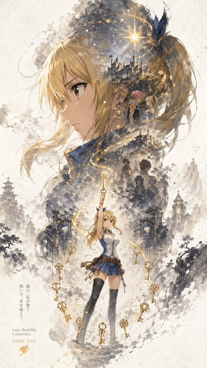 Double Exposure Character Poster Prompt example