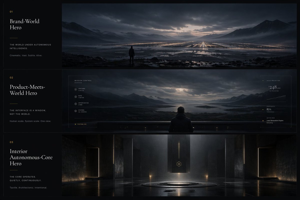 Cinematic Autonomous AI Mood Board example
