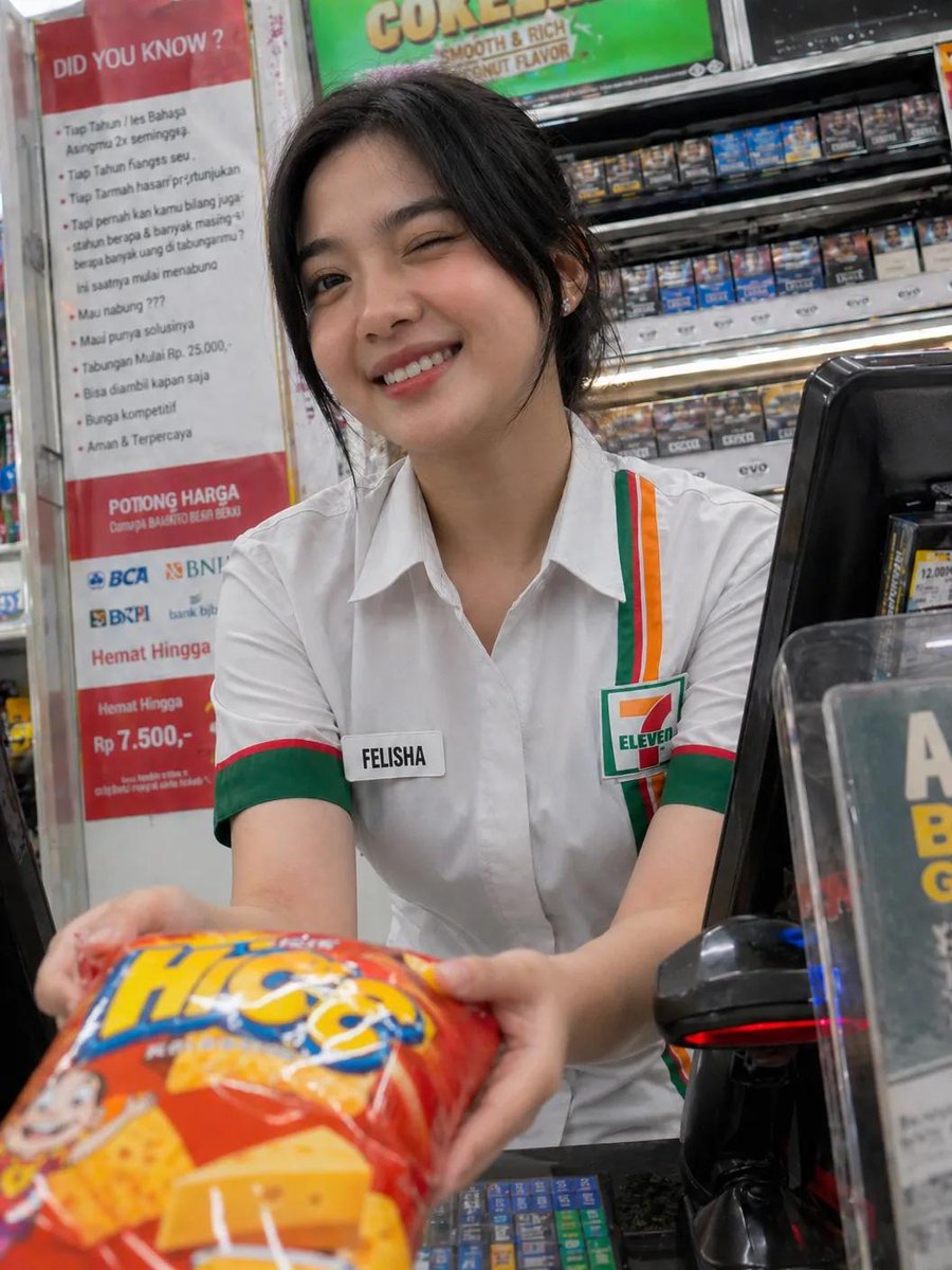 Candid Convenience Store Cashier example