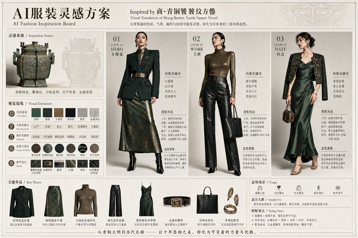 Bronze Vessel Fashion Inspiration Board