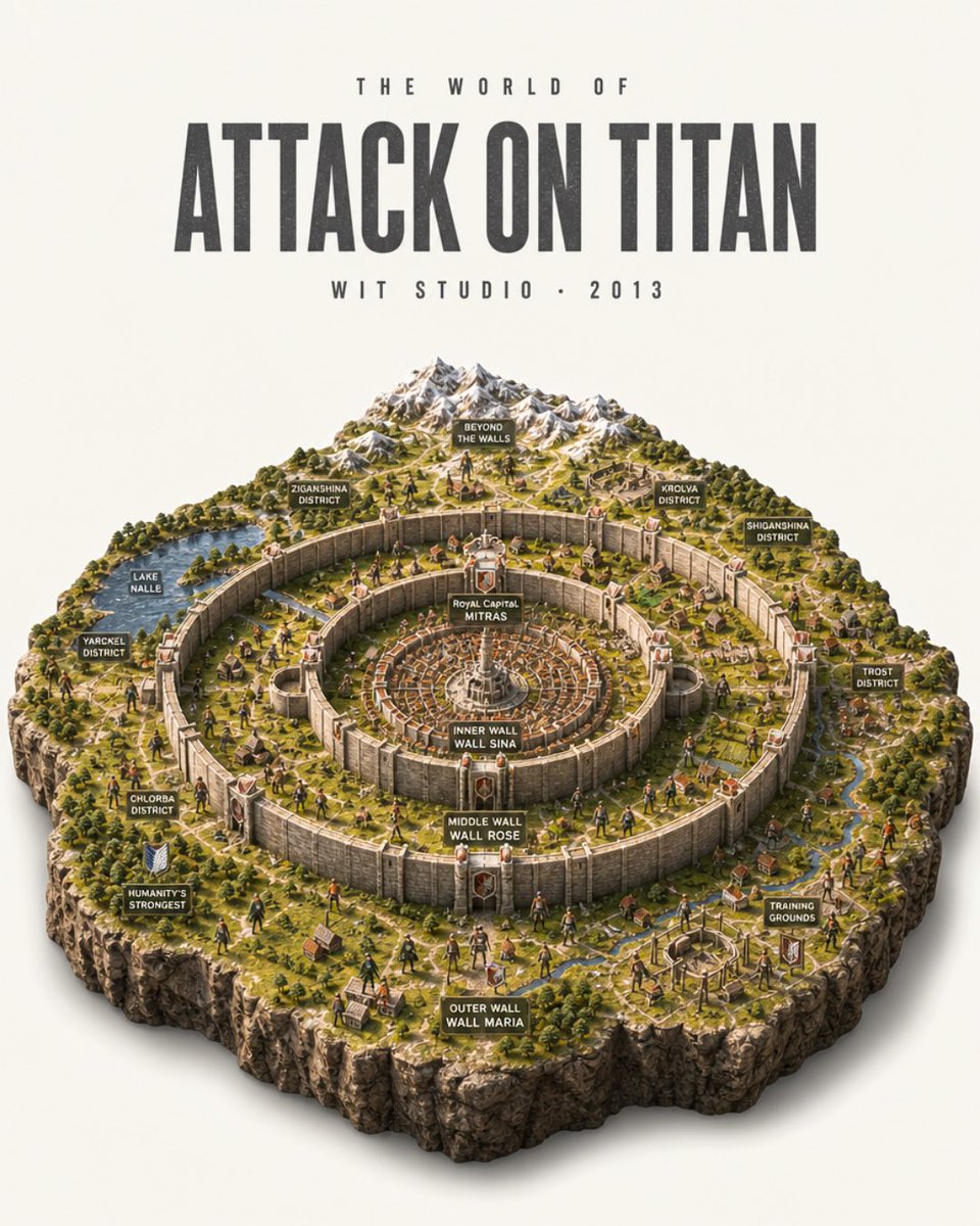 Attack on Titan Isometric Diorama Map example