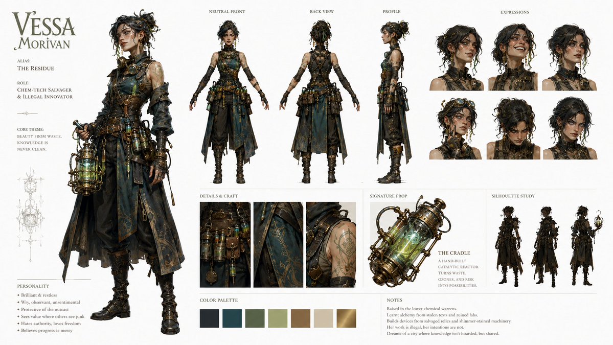 Character Identity Board Template