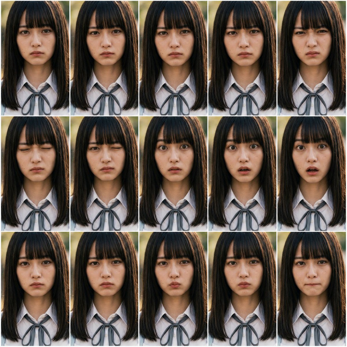 Photoreal FACS Expression Grid example