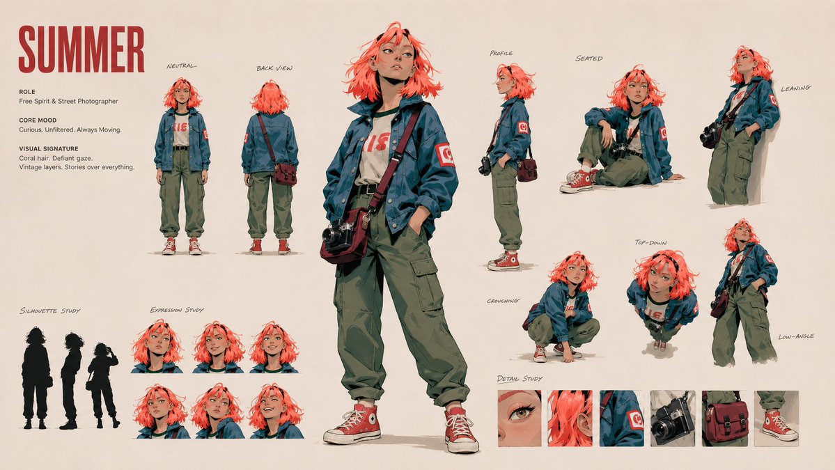 Cinematic Character Identity Board