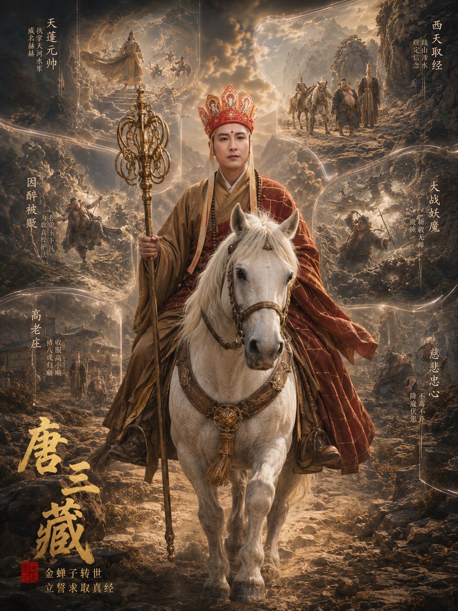 Tang Sanzang Mythic Character Poster example