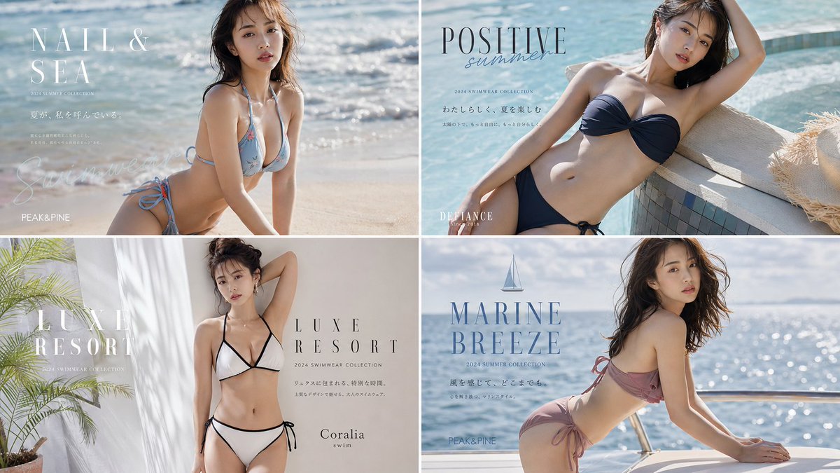 Fashion Magazine Swimwear Layout example