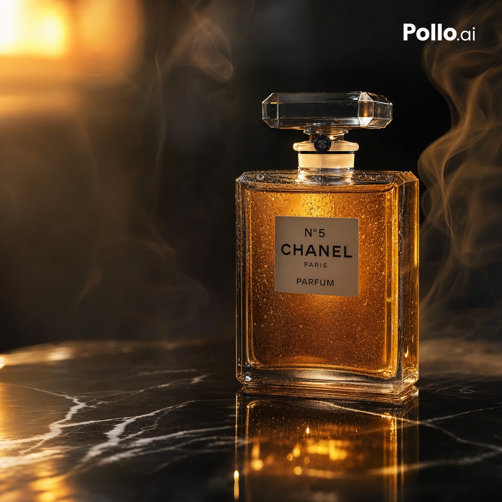 Luxury Amber Perfume Ad
