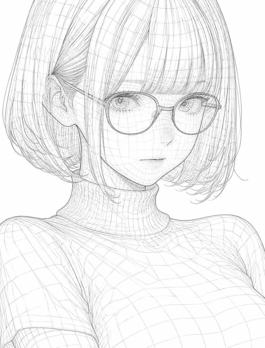 3D Wireframe Illustration Transformation