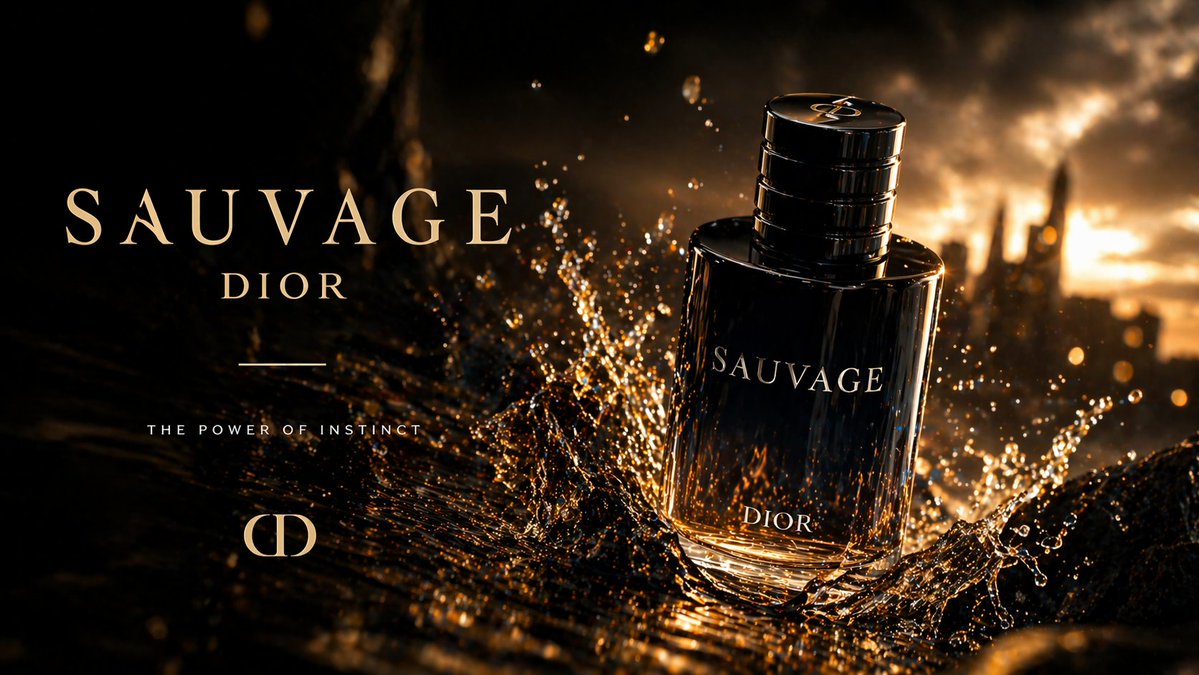 Luxury Perfume Splash Ad example