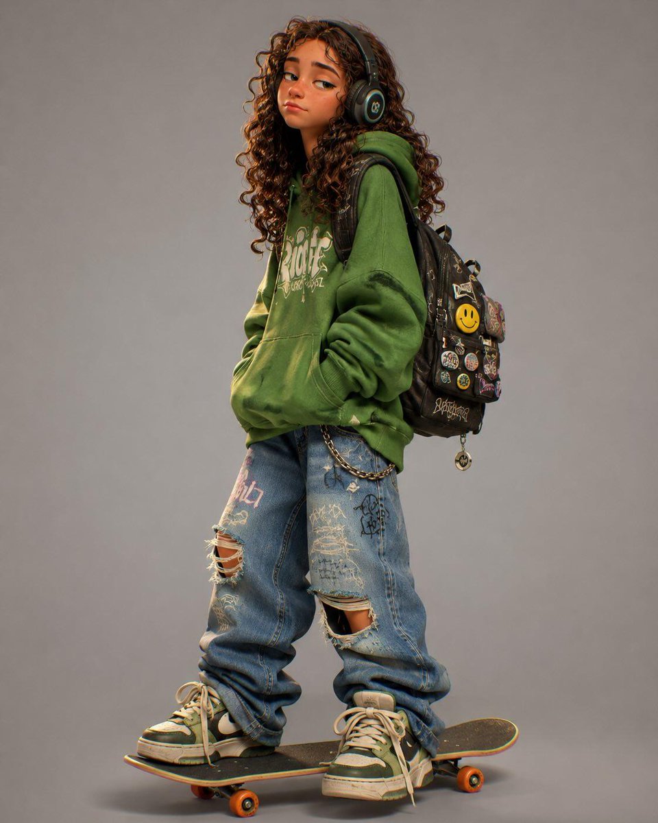 Stylized Urban 3D Skater Character example