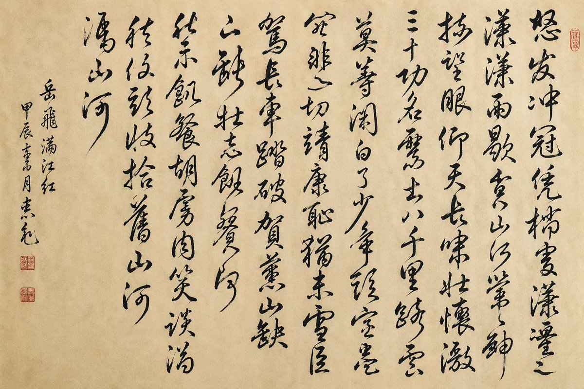 Chinese Cursive Calligraphy Scroll example