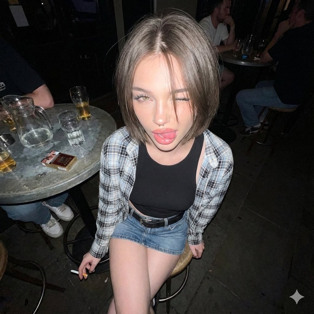 Y2K Grunge Flash Photography Snapshot example