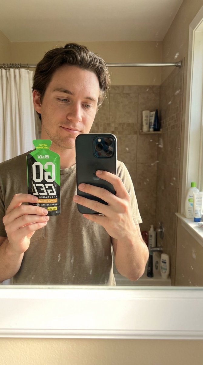 Hyper-Realistic Mirror Selfie with Product example