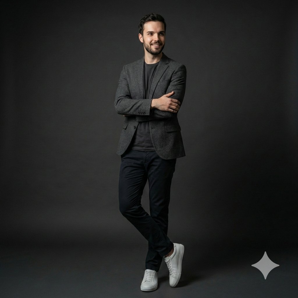 Photorealistic Studio Portrait Prompt for Male Model