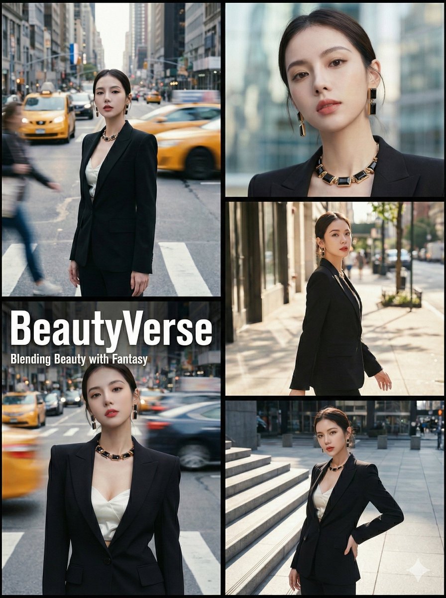 Urban Fashion Magazine Collage Prompt example