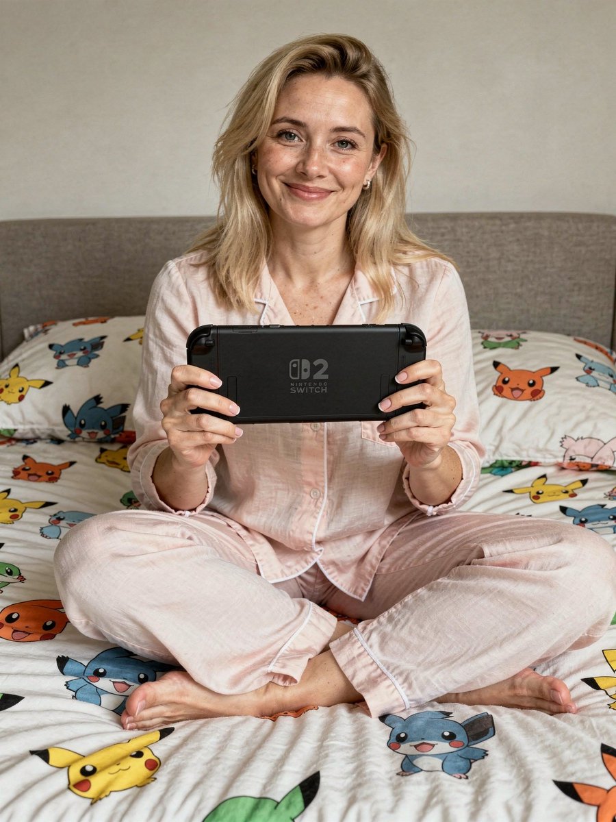 Casual Lifestyle Portrait with Nintendo Switch Prompt