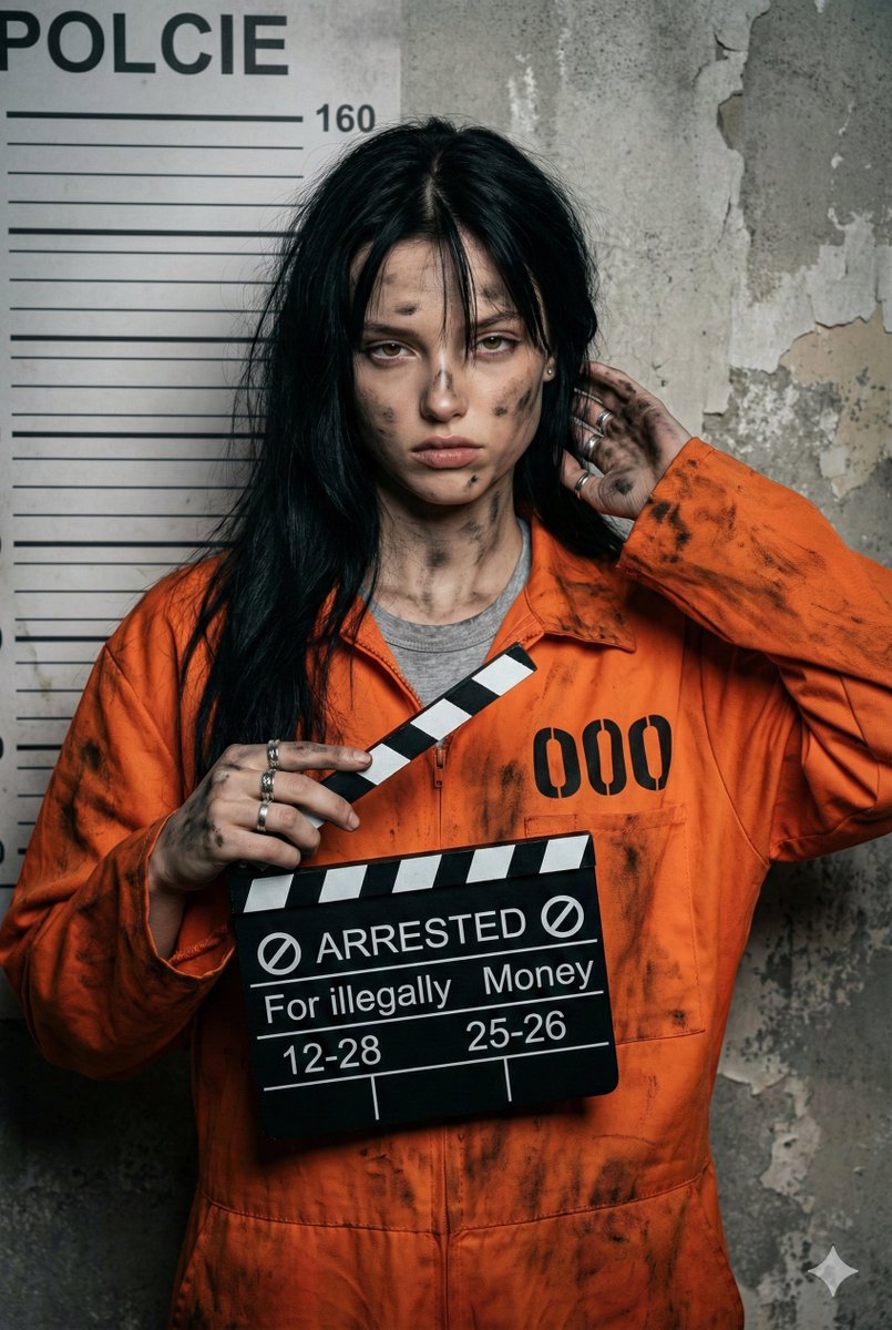 Gritty Prisoner Mugshot Portrait Prompt