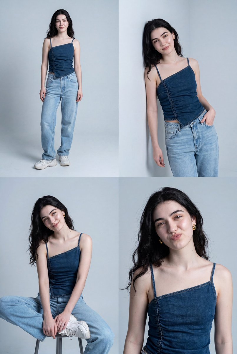 Smartphone Denim Fashion Collage example