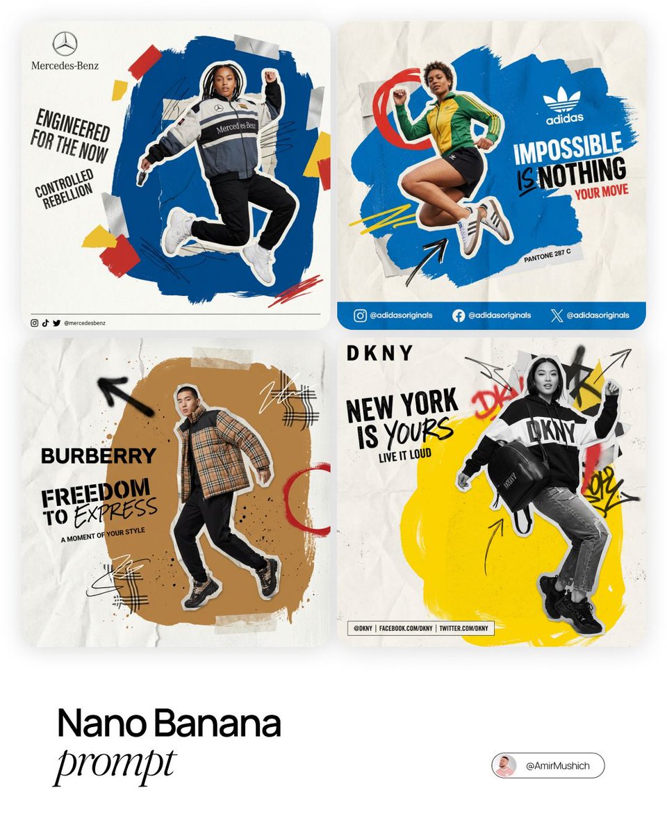 Fashion Photography with Graphic Design Chaos Prompt example