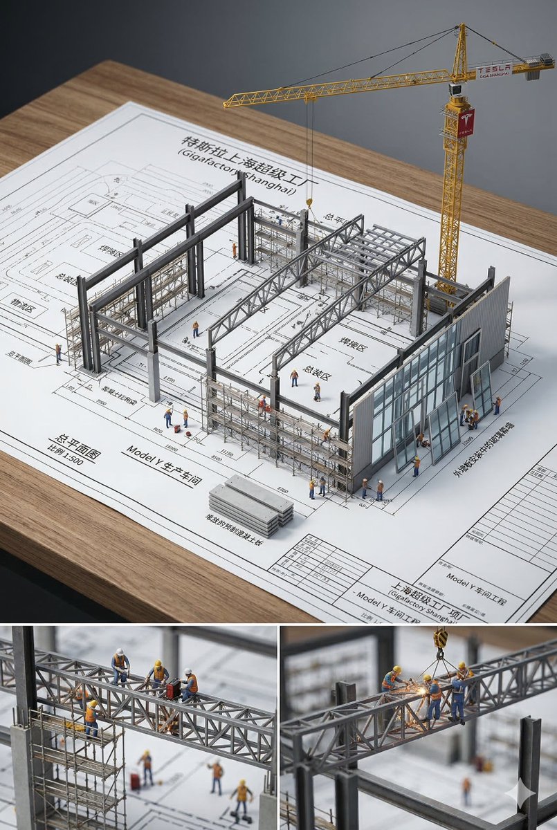 3D Miniature Architectural Blueprint