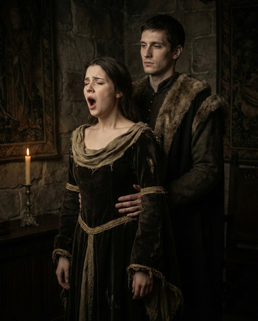 Melancholic Medieval Woman and Man