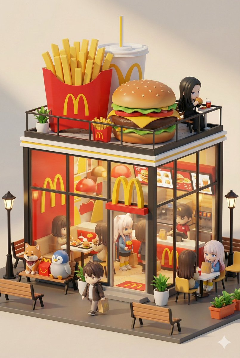 3D chibi miniature brand concept store prompt