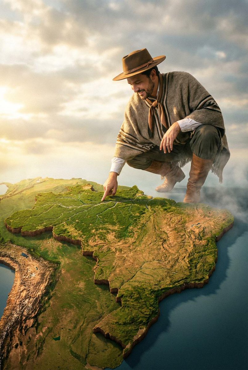 Cinematic Giant 3D Relief Map example
