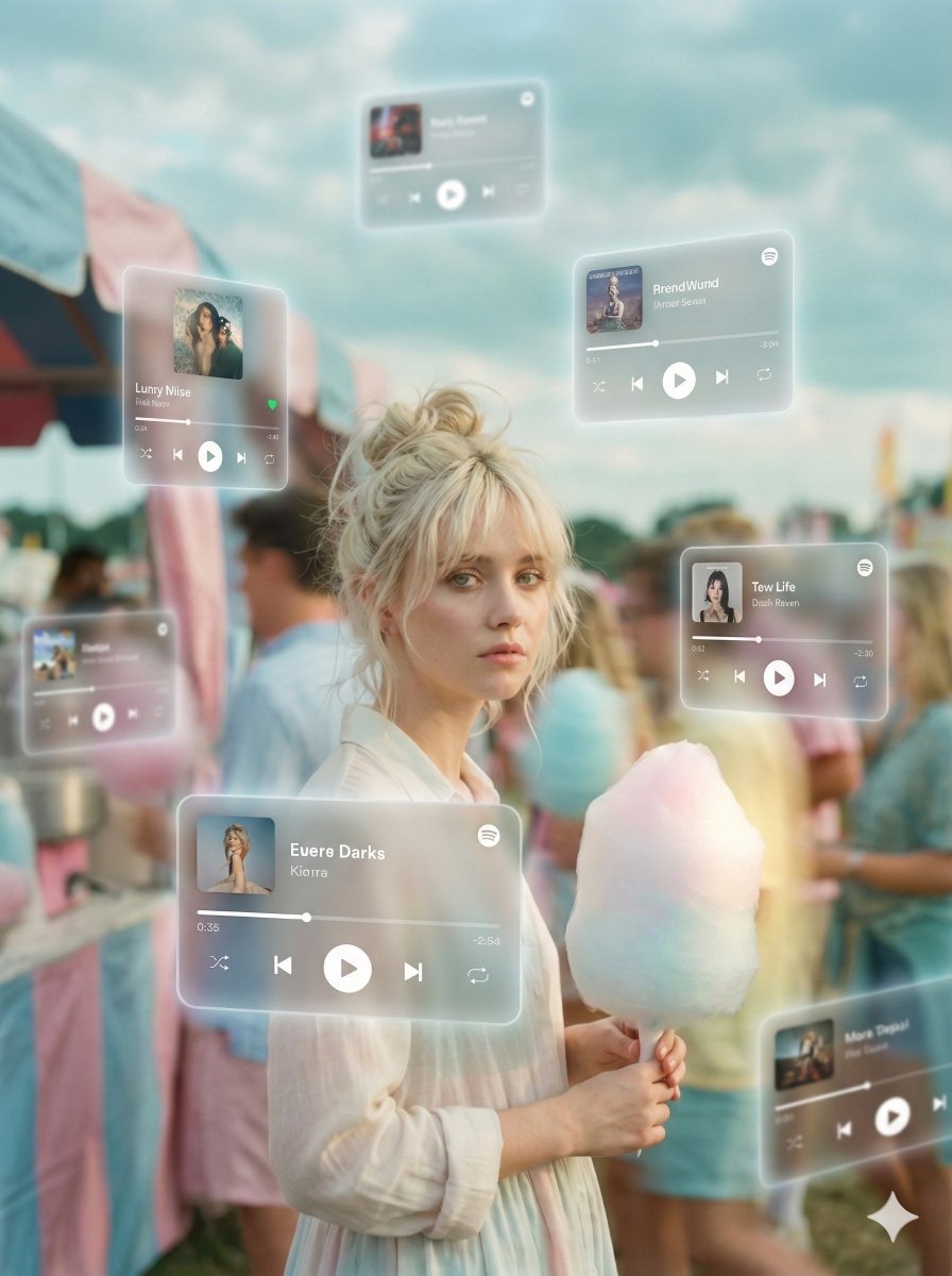 Augmented Reality Music Player Portrait example