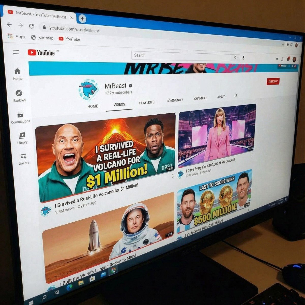 MrBeast-style YouTube channel redesign