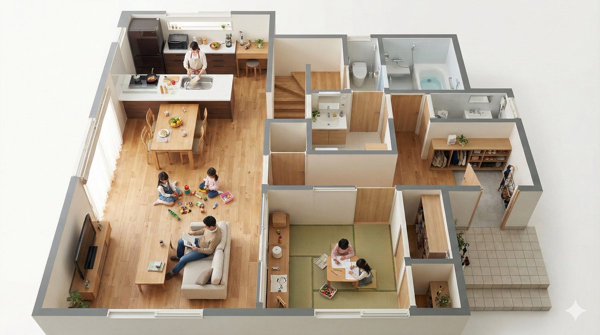 Floor Plan Visualization with Family Life