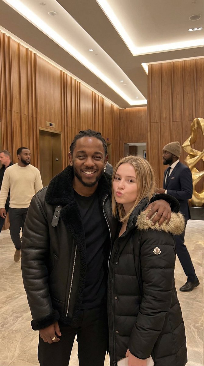 Candid Smartphone Photo of Kendrick Lamar in Hotel Lobby example