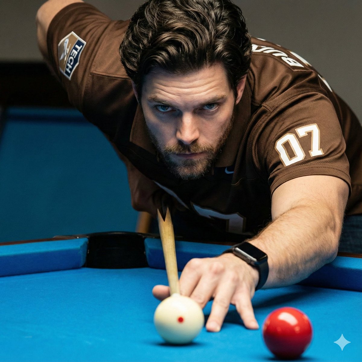 Ultra-Realistic Billiards Player Portrait